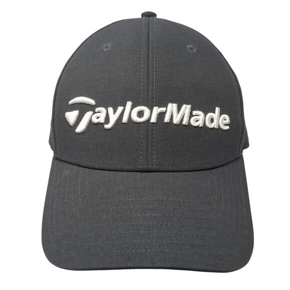 TaylorMade Strapback Baseball Cap Gray One Size Adjustable Embroidered 6 Panel - Picture 1 of 11